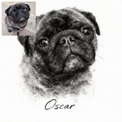 Custom Charcoal Pencil Portrait