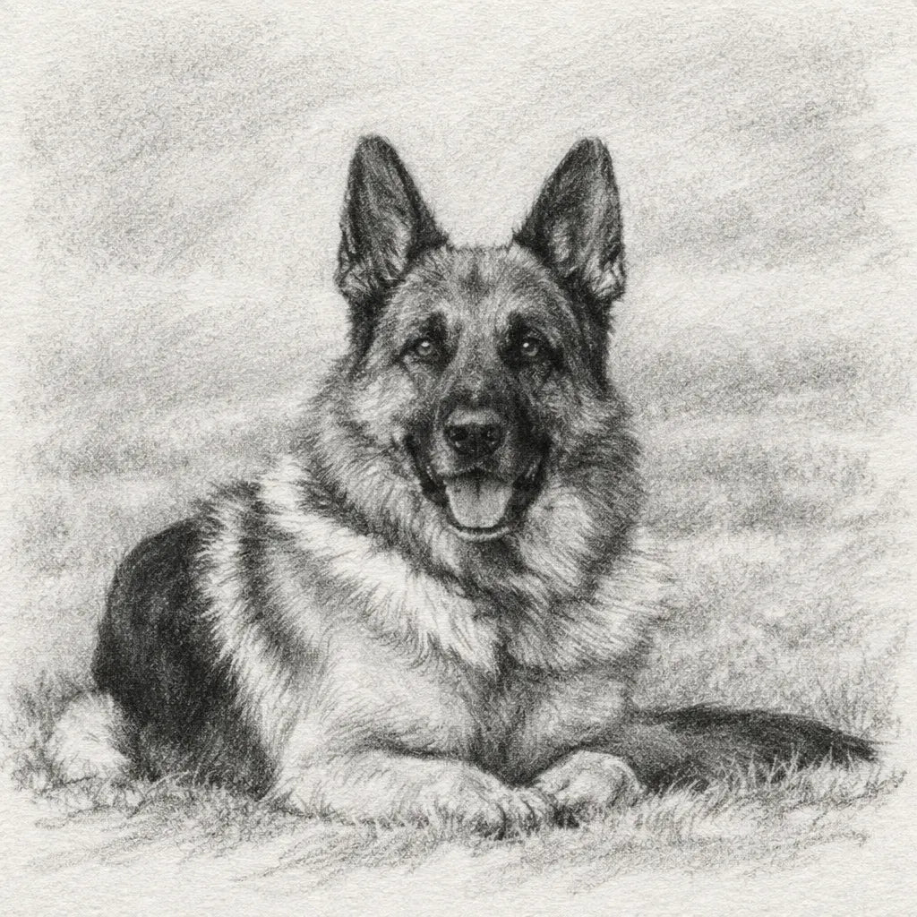 Custom Charcoal Pencil Portrait